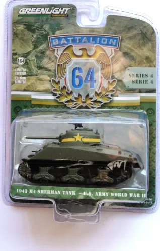 greenlight 1943 m4 sherman tank u.s army world war ii tanque de guerra - lindo