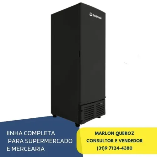 Freezer Imbera Porta Cega Preto 127/220v