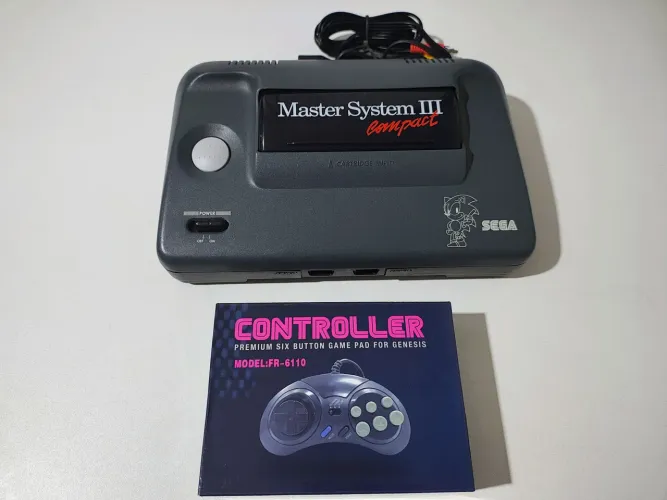 Sega Master System III Compact com mod. AV + Controle