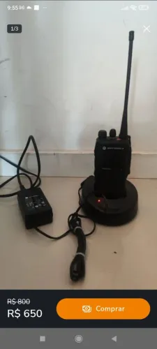 Rádio Comunicador Motorola c/ Carregador pró 5150 só $599,99