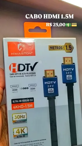 Cabo hdmi 4k tamanho 1,5m