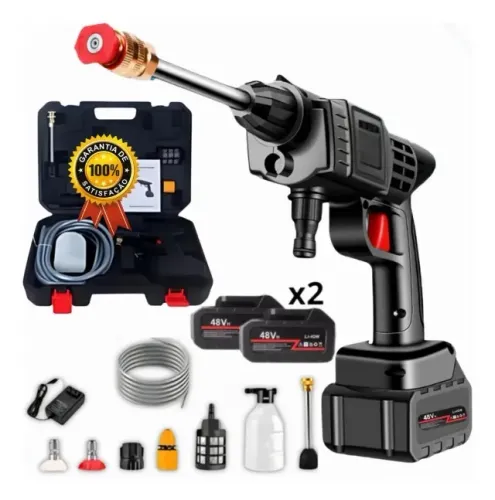 Mini Lavadora Portátil Alta Pressão 48V - 2 Baterias