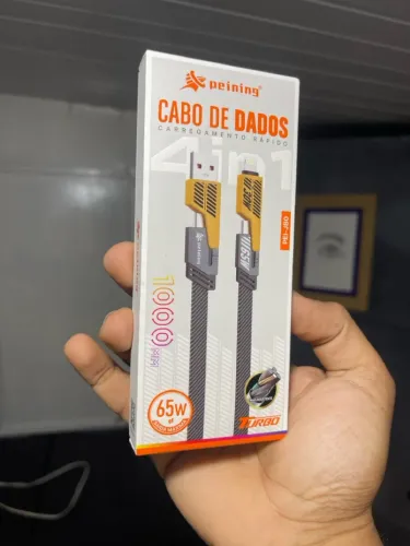 Cabo de Dados para Celular 65W Turbo 4 em 1