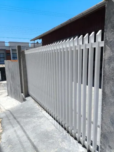 Portão de Alumínio Branco 