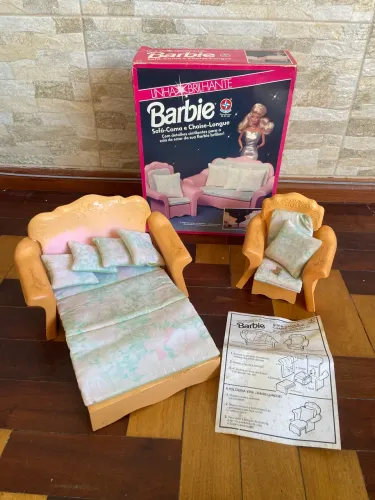 Sofá cama da Barbie estrela móveis da Barbie 1980/90