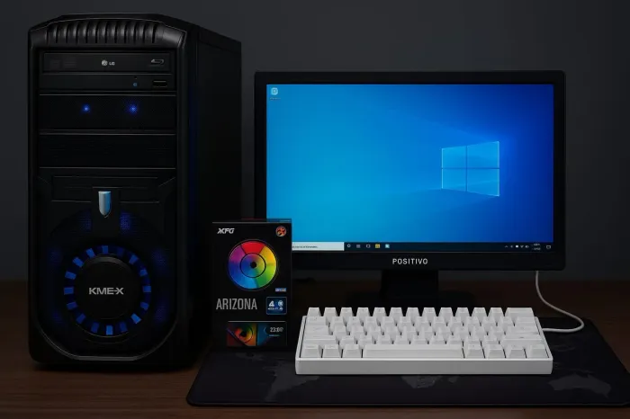 PC Completo, com RX 550 4GB e monitor AOC