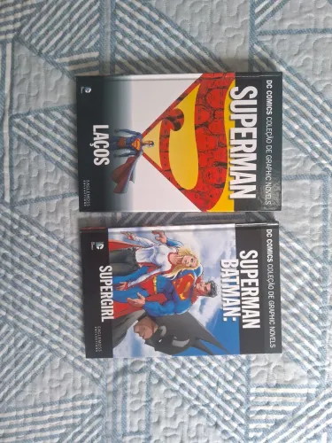 Kit 2 HQs, graphic novels Supermanlaços, Batman Supergirl Eaglemoss