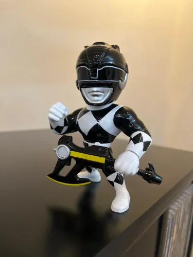 Metals Die Cast Power Rangers Preto 10cm Jada Toys - Raro