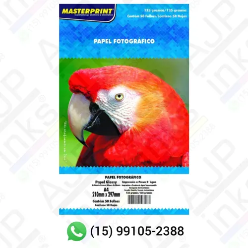 Papel Fotográfico Glossy A4 135g