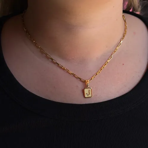 Corrente feminina moeda antiga banhada a ouro 