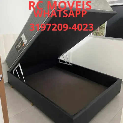 Cama Box Baú Casal 1.38x1.88 Inteiriço Blindado - Alta Qualidade