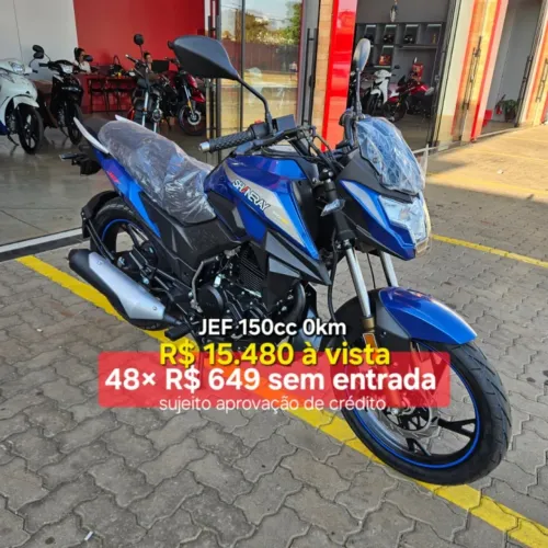 Jef 150 S 0KM (48 x R$649 S/entrada).