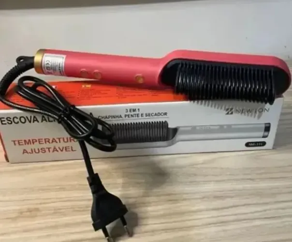 ESCOVA ALISADORA 3 EM 1 - NOVA - PAGUE SÓ NA ENTREGA