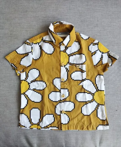camisa de botões infantil algodão Bento Fábula menino - tamanho 2