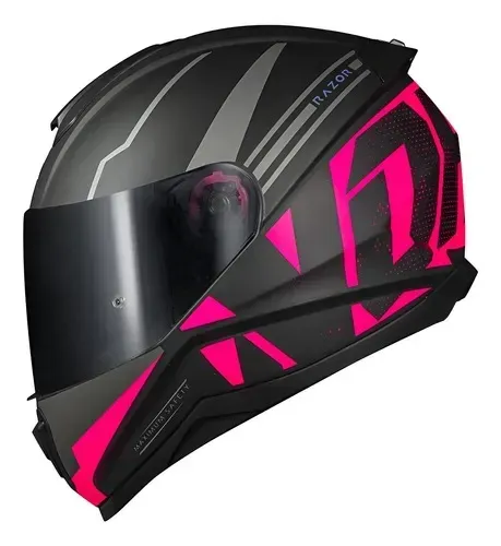 Capacete Norisk Razor Full Matte Black Pink Preto Rosa Fosco