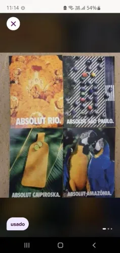 Coleção cartões absolut