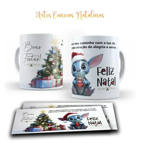 Canecas natalinas para decorar e presentear