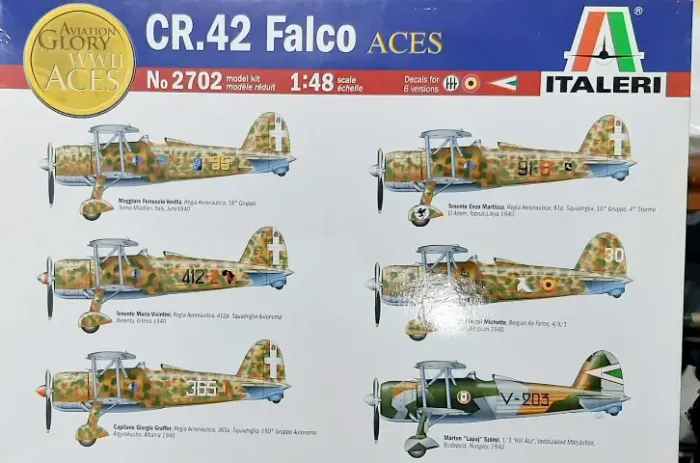 MODELO ITALERI-FIAT CR.42 FALCO ACES-ESCALA 1/48