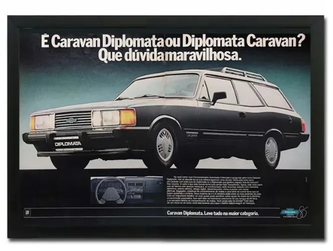 Caravan Diplomata 1986, 1987 - Quadro / pôster decorativo propaganda original de revista