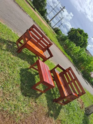 Somente por encomenda! Jogo de bancos em paletes 3 peças