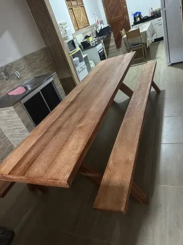 Mesa Rústica 2,50 M  MACIÇA 