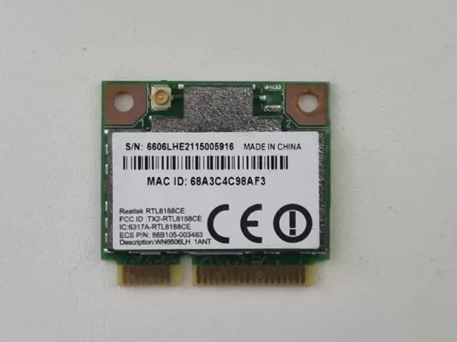 Placa Rede Sem Fio (wireless/wifi) Para Notebook Realtek RTL8188CE