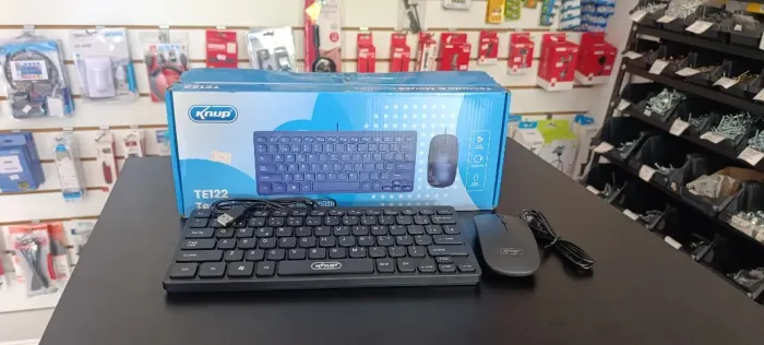 Kit Mini Teclado e Mouse Com Fio Novos