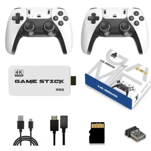Gamestick M15 Pro 30.000 Jogos Retrô 4K + 02 Controles Sem Fio Novo Lacrado