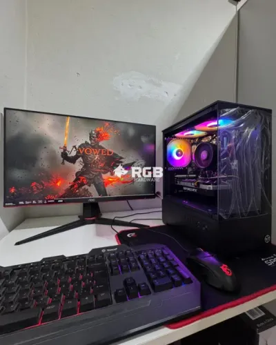 PC Gamer COMPLETO RYZEN 5 + RTX 3050 + 1 ano de garantia e em até 12x