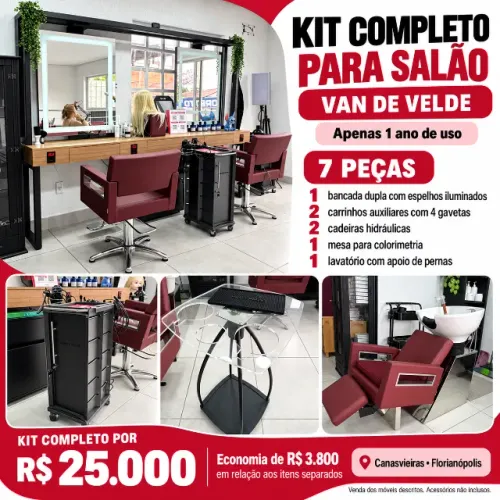 MÓVEIS PARA SALÃO DE BELEZA - DIRETO - RETIRAR NO LOCAL