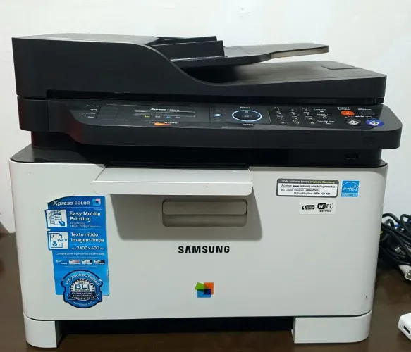 Impressora Samsung Xpress C480FW Laser Colorida com Toners sem bandeja defeito no scanner