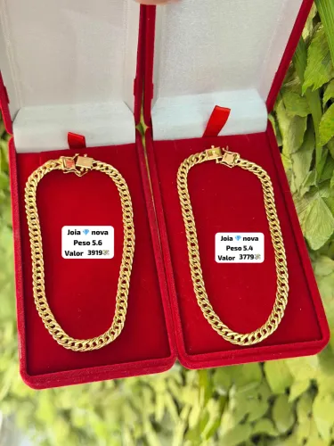Pulseira de ouro 18k Novas | Certificado de garantia