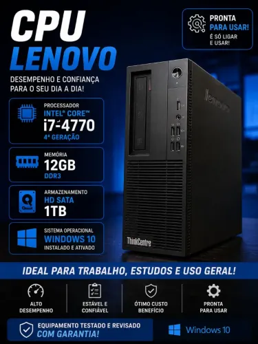 CPU i7 4770 Ddr3 12G HD Sata 1T Windows 10
