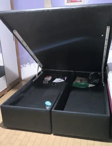 Baú de cama de casal ortobom