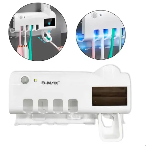 Dispenser Automático Pasta e Suporte Escova de Dente<br>