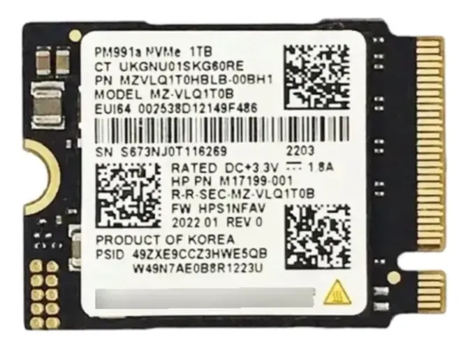 SSD NVME 1TB SAMSUNG 2230 + Extensor pra 2280