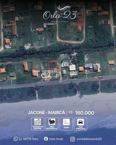 JACONÉ, ORLA 23 IMOBILIÁRIA VENDE! EXCELENTE TERRENO COM ALTO POTÊNCIAL CONSTRUTIVO.