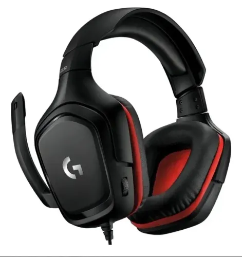 Headset Gamer Logitech G G332 - Preto/vermelho Cor Black