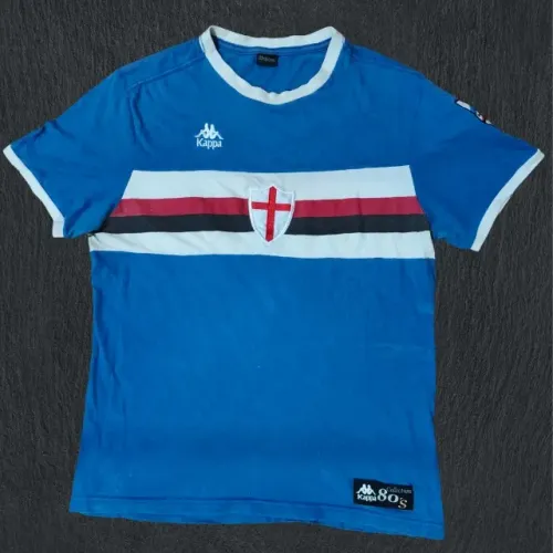 Camisa Retrô Sampdoria Kappa Collection 80?s Algodão Vintage - Tamanho G