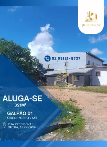 Galpão para aluguel tem 321 metros quadrados em Glória - Manaus - AM