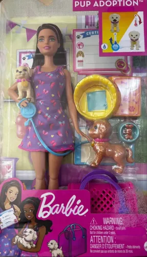 Barbie Pup Adoption? ? Boneca com Pets e Acessórios