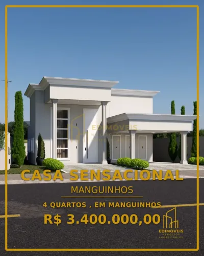 Manguinhos: Casa de Luxo com Acabamentos Premium e Vista Privilegiada