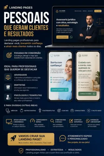 criação de landing pages