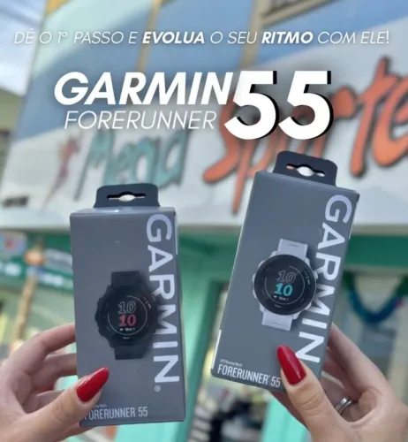 ? GARMIN FORERUNNER 55 <br>? PRETO? R$ 1.200