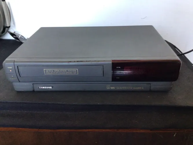 Videocassete Samsung X45BRII VHS 4 Cabeças NTSC/PAL-M Vintage