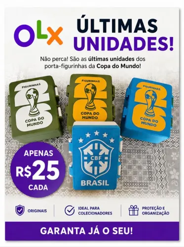 Porta-Figurinhas Copa do Mundo 2026 - Últimas Unidades!