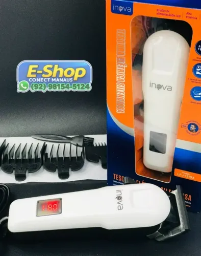 Máquina De Cortar Cabelo Profissional Inova Com Led - Entrega Grátis
