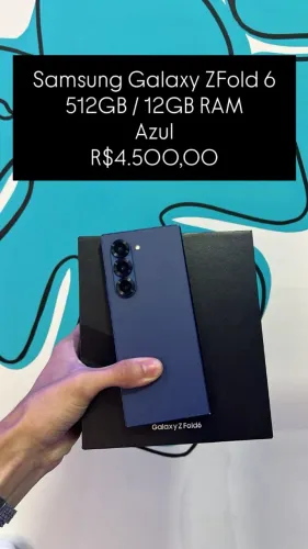 Seminovo: Galaxy ZFOLD 6 512GB / 12GB Ram / Azul - Loja Fisica
