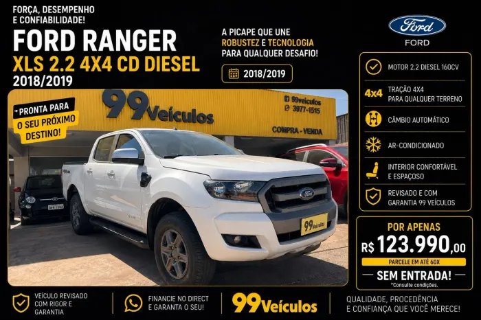 Ford Ranger XLS 2.2 4X4 CD Diesel Aut. 2019
