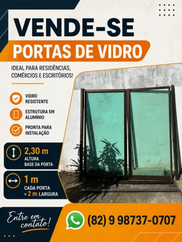 PORTA DE VIDRO DE CORRER